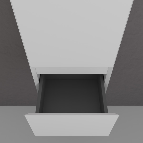 Изображение товара Шкаф-полупенал для ванной Symbolite Манхэттен 36 Plus 1 ящик (подвесной, белый матовый, эмаль)