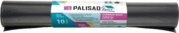 Изображение товара Пакеты для мусора Palisad Home 200л / 927295 (10шт, черный)