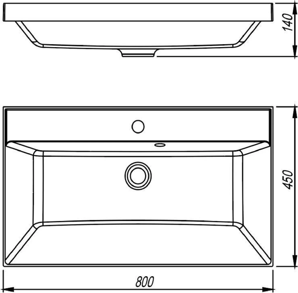 Изображение товара Умывальник Symbolite Asti 80x45