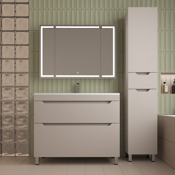 Изображение товара Тумба под умывальник Symbolite Остин 100 Plus 2 ящика (крем)