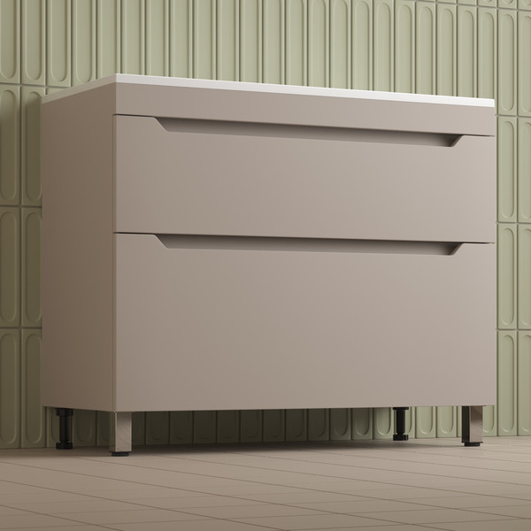 Изображение товара Тумба под умывальник Symbolite Остин 100 Plus 2 ящика (крем)