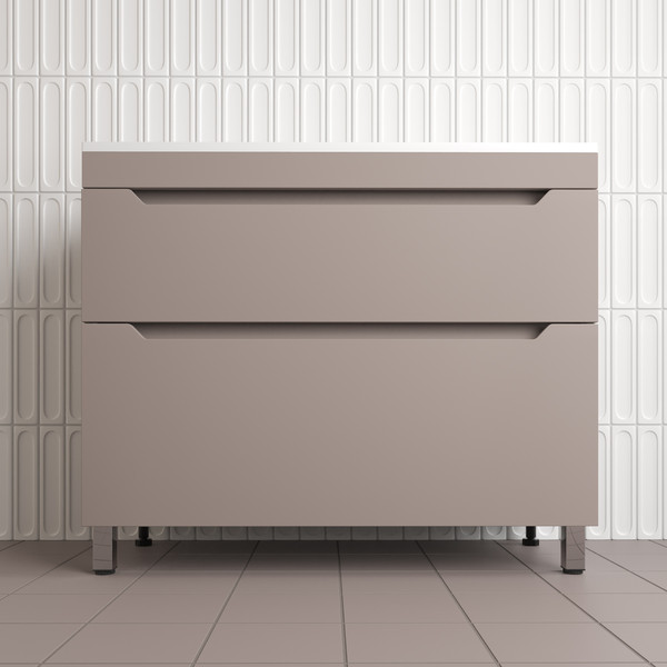 Изображение товара Тумба под умывальник Symbolite Остин 100 Plus 2 ящика (тауп темный)