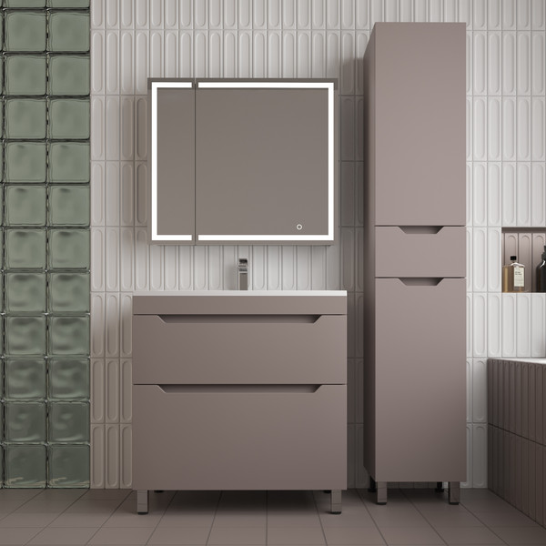 Изображение товара Тумба под умывальник Symbolite Остин 80 Plus 2 ящика (тауп темный)