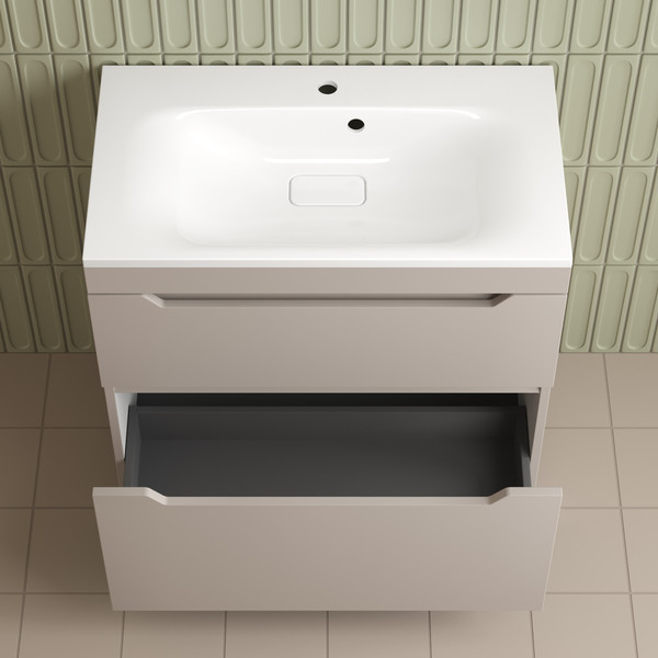 Изображение товара Тумба под умывальник Symbolite Остин 80 Plus 2 ящика (крем)