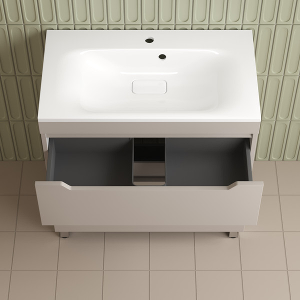 Изображение товара Тумба под умывальник Symbolite Остин 80 Plus 2 ящика (крем)