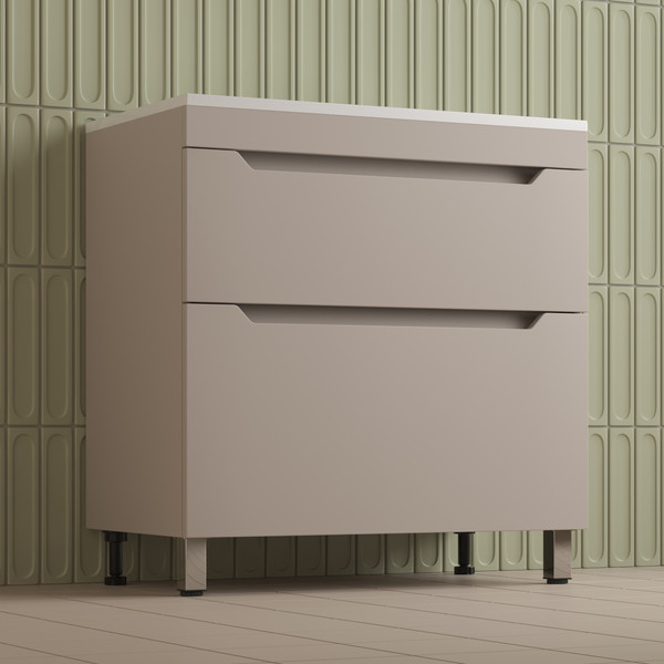 Изображение товара Тумба под умывальник Symbolite Остин 80 Plus 2 ящика (крем)