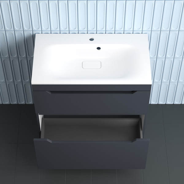 Изображение товара Тумба под умывальник Symbolite Остин 80 Plus 2 ящика (графит)
