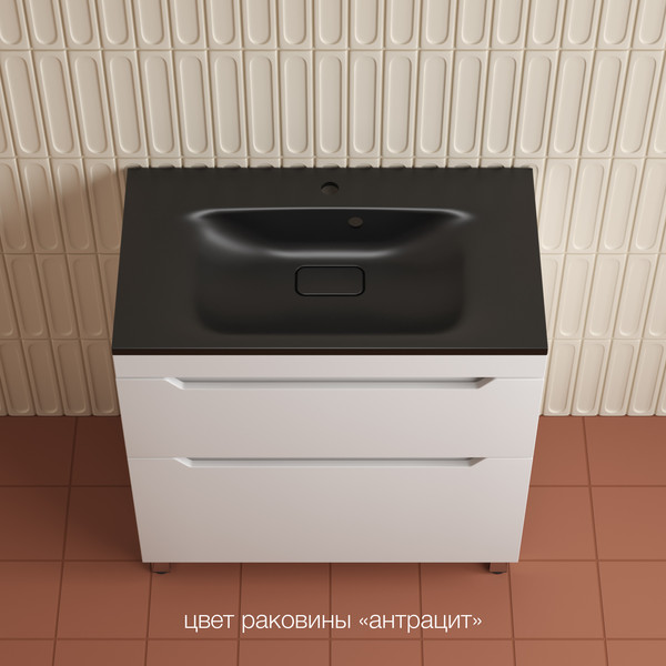 Изображение товара Тумба под умывальник Symbolite Остин 80 Plus 2 ящика (белый)