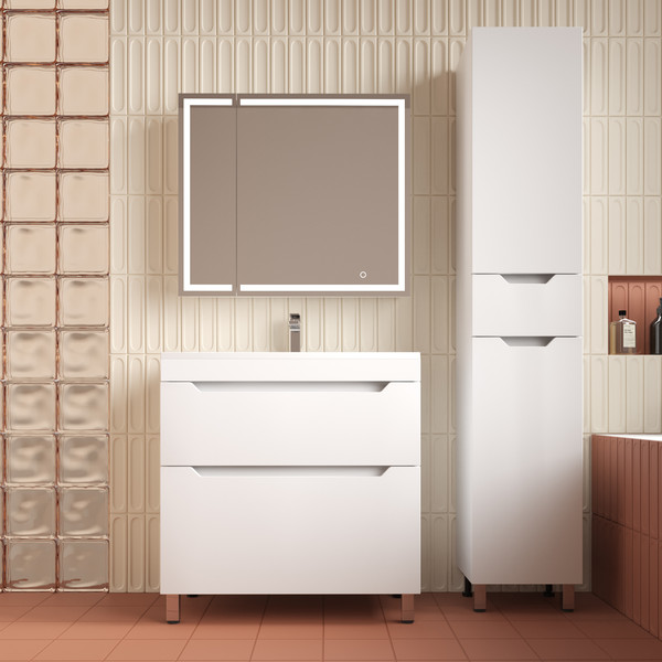 Изображение товара Тумба под умывальник Symbolite Остин 80 Plus 2 ящика (белый)