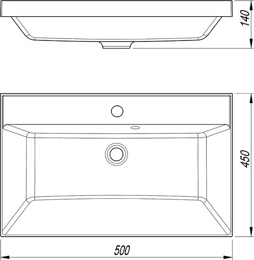 Изображение товара Умывальник Symbolite Asti 50x45 (кварц, антрацит)