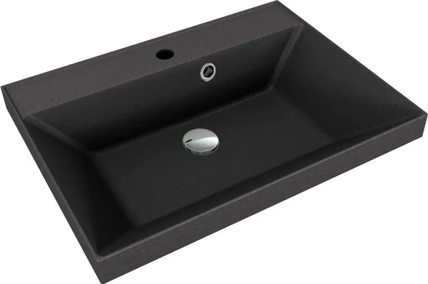 Изображение товара Умывальник Symbolite Asti 50x45 (кварц, антрацит)