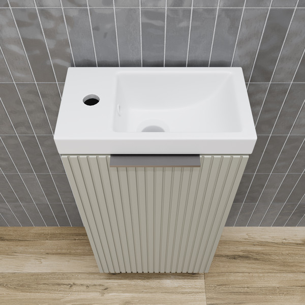 Изображение товара Тумба под умывальник Symbolite Соло Como 40 (санд серая галька)