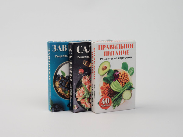 Изображение товара Набор карточек ХлебСоль Салаты. Рецепты, мягкая обложка