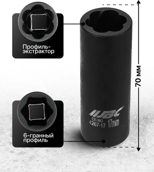 Изображение товара Головка слесарная JBC 4267-17 (65891)