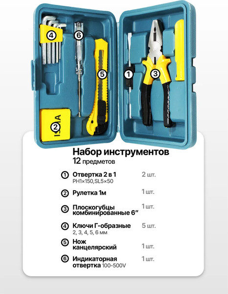 Изображение товара Универсальный набор инструментов WMC Tools WMC-5 / 62615
