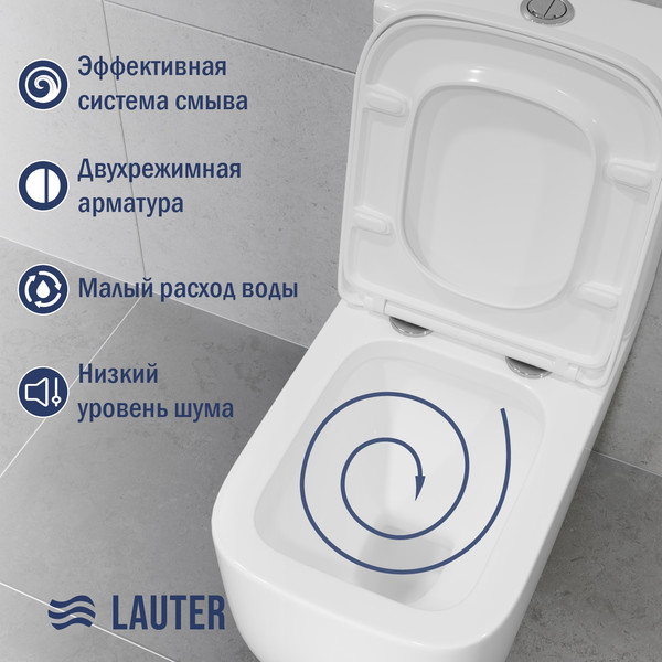 Изображение товара Унитаз напольный Lauter Rimless 21D2203