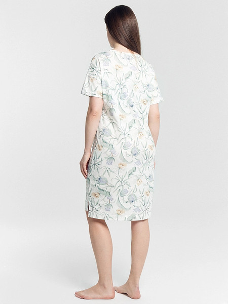 Изображение товара Сорочка Mark Formelle 572310 (р.164/170-120-126, цветы на светло-молочном-1)