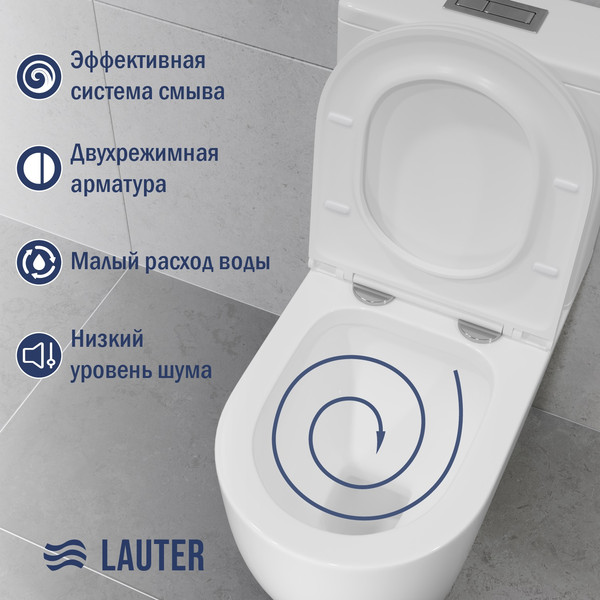 Изображение товара Унитаз напольный Lauter Rimless 21D2202