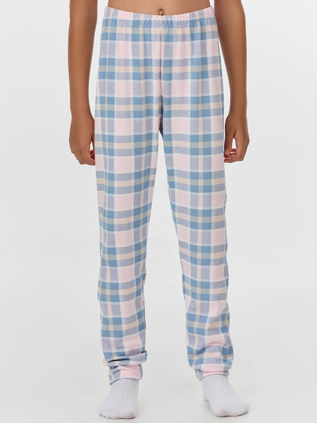 Изображение товара Пижама детская Mark Formelle 567743 (р.110-56, розовый/клетка голубой/розовый)