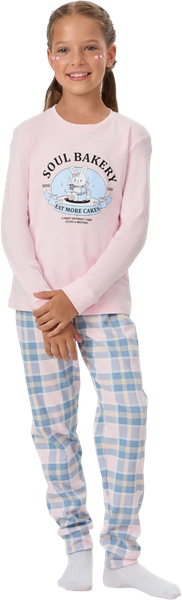 Изображение товара Пижама детская Mark Formelle 567743 (р.128-64, розовый/клетка голубой/розовый)