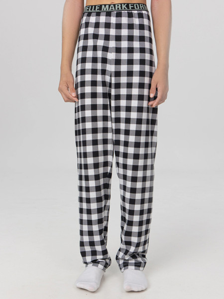Изображение товара Пижама детская Mark Formelle 563335 (р.134-68-60, белый/черно-белая клетка)