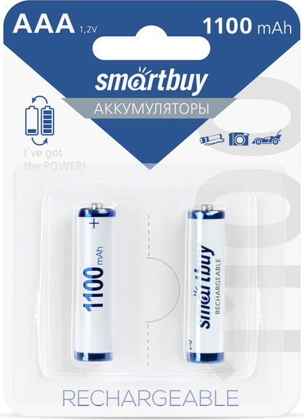 Изображение товара Аккумулятор SmartBuy AAA/2BL 1100mAh SBBR-3A02BL1100 (1шт)