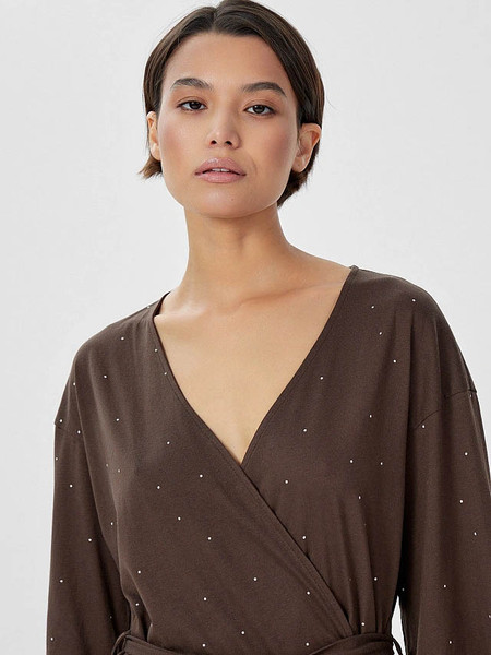 Изображение товара Халат Mark Formelle 552291 (р.164/170-84-90, горошек на кофейном)