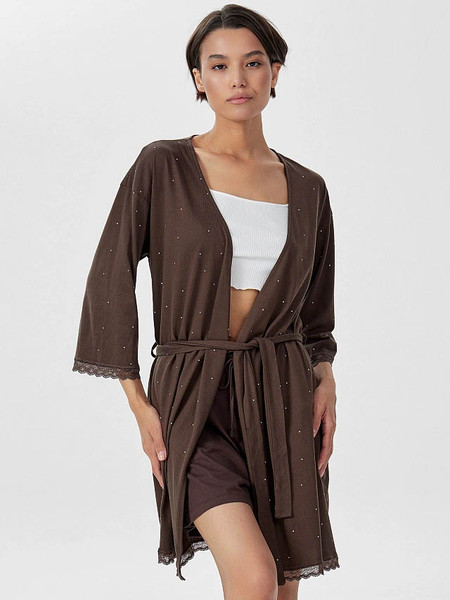 Изображение товара Халат Mark Formelle 552291 (р.164/170-84-90, горошек на кофейном)