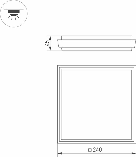 Изображение товара Светильник ЖКХ Arlight LGD-AREA-S240x240-25W Day4000 GR / 032427