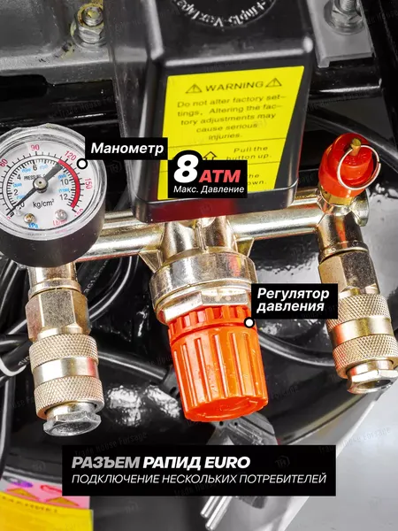 Изображение товара Воздушный компрессор RockForce 58441 / RF-TB265-100 (vertical)