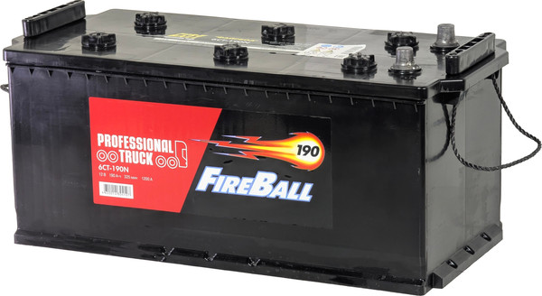 Изображение товара Автомобильный аккумулятор FireBall Рус 1200A с бортом 6СТ-190N (190 А/ч)