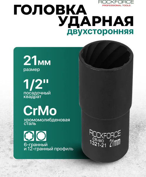 Изображение товара Головка слесарная RockForce RF-1321-21 (65910)