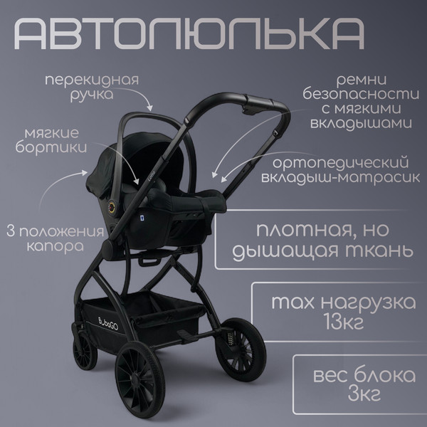Изображение товара Детская универсальная коляска Bubago Lotta Limited 3в1 / BG LTD-176-1 (бежевый)