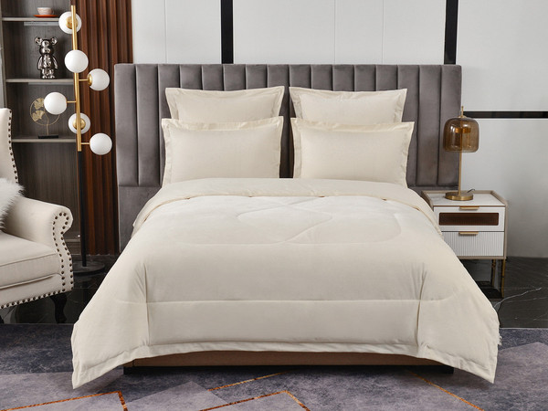 Изображение товара Комплект постельного белья с одеялом Sofi de Marko Энрике 7Е / Кт-7Е-Эн6м (молоко)