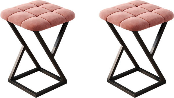 Изображение товара Набор табуретов Памир Лофт F62 (2шт, розовый/черная опора)