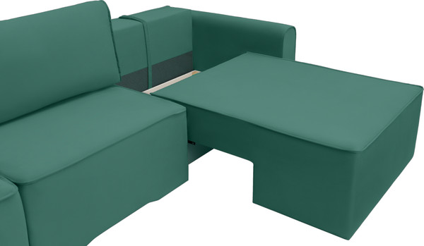 Изображение товара Диван угловой KRONES Олимп 4 (велюр изумрудный)