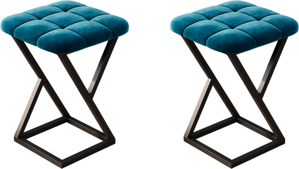 Изображение товара Набор табуретов Памир Лофт F77 (2шт, синий/черная опора)