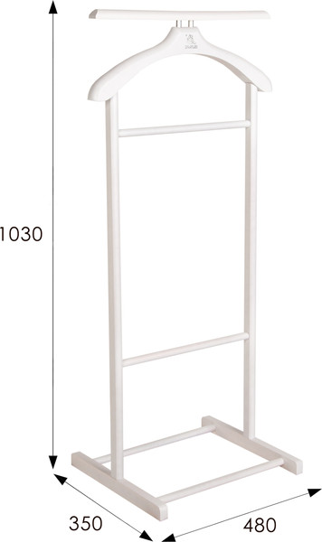 Изображение товара Стойка для одежды Мебелик Костюмная складная В 21Н (белый)