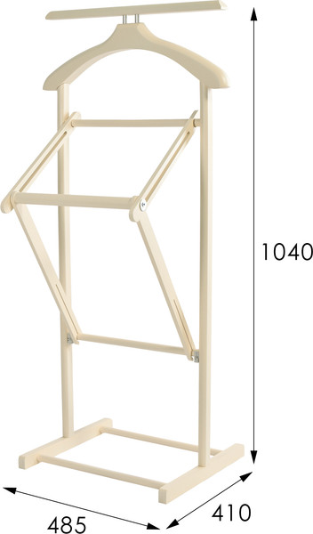 Изображение товара Стойка для одежды Мебелик Костюмная складная В 21Н (слоновая кость)
