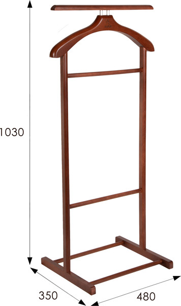 Изображение товара Стойка для одежды Мебелик Костюмная складная В 21Н (средне-коричневый)