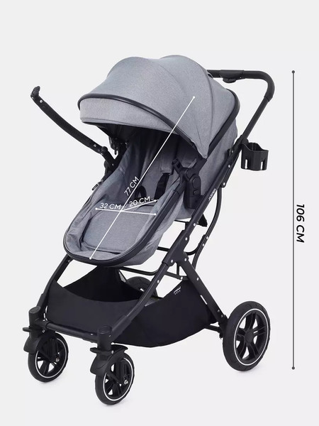 Изображение товара Детская универсальная коляска MOWbaby Jasper 3 в 1 / MB022 (Grey)