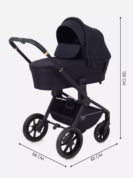 Изображение товара Детская универсальная коляска MOWbaby Zoom Light 2 в 1 / RA086 (Black)