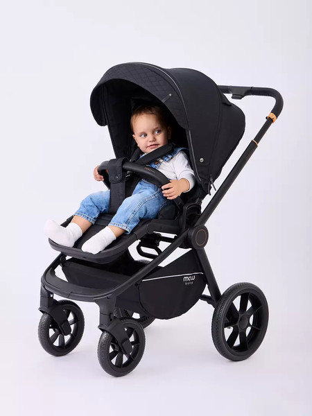 Изображение товара Детская универсальная коляска MOWbaby Zoom Light 2 в 1 / RA086 (Black)