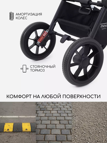 Изображение товара Детская универсальная коляска MOWbaby Zoom Light 2 в 1 / RA086 (Green Tea)