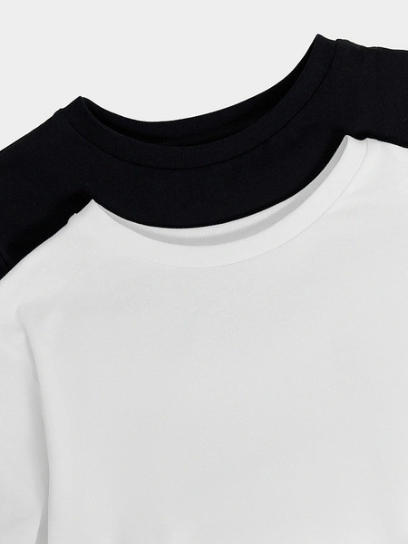 Изображение товара Комплект футболок детских Mark Formelle 113379-2 (р.140-68, белый/черный)