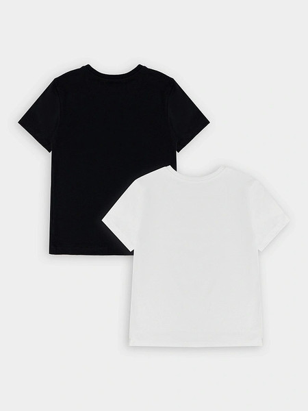 Изображение товара Комплект футболок детских Mark Formelle 113379-2 (р.140-68, белый/черный)