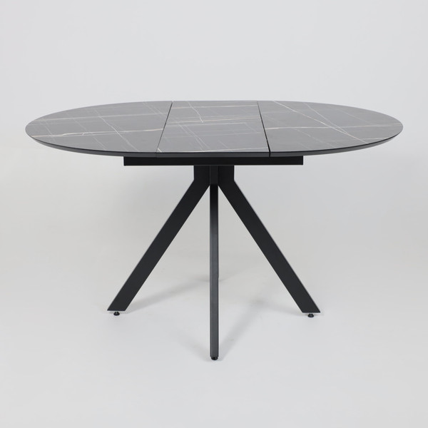 Изображение товара Обеденный стол LEPREMO AV 1107 HPL+МДФ раздвижной 1000-1350x750  (черный тунис/черный)