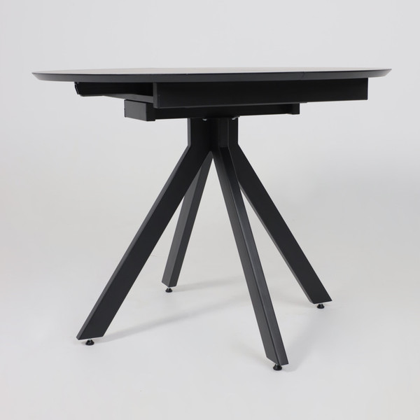 Изображение товара Обеденный стол LEPREMO AV 1107 HPL+МДФ раздвижной 1000-1350x750  (черный тунис/черный)