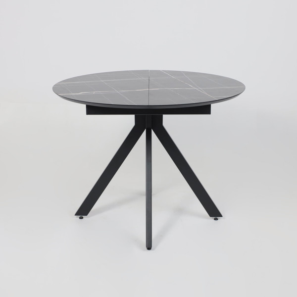 Изображение товара Обеденный стол LEPREMO AV 1107 HPL+МДФ раздвижной 1000-1350x750  (черный тунис/черный)