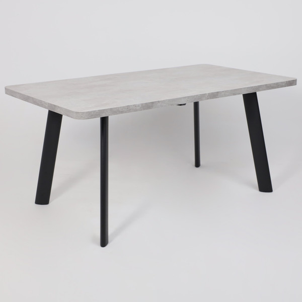 Изображение товара Обеденный стол Мамадома Leon Lux Radial-160 раздвижной 160-205x90 (серый сланец/черный)